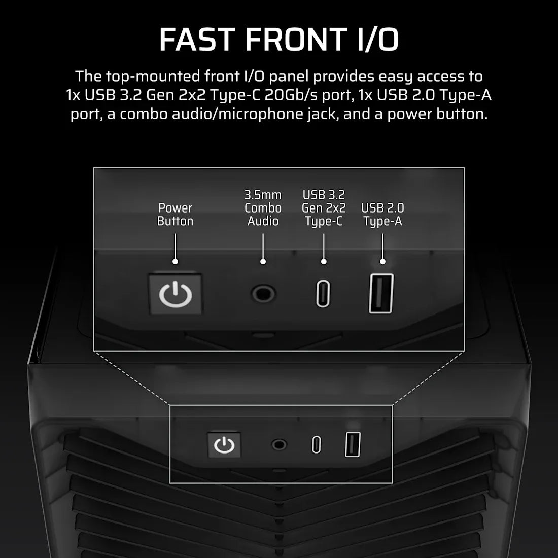 3200D RS Mid-Tower PC Case; 3x RS120 fans incl - Smoke. - image 9