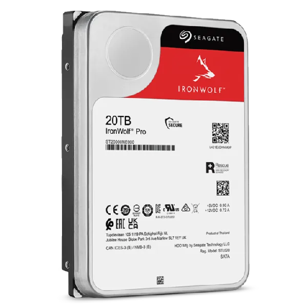 Seagate Ironwolf Pro ST2000NT001 20TB 3.5'' HDD NAS Drives 7200 RPM; SATA 6GB/s Interface; 256MB Cache;550TB/Year; Unlimited Bay - image 4