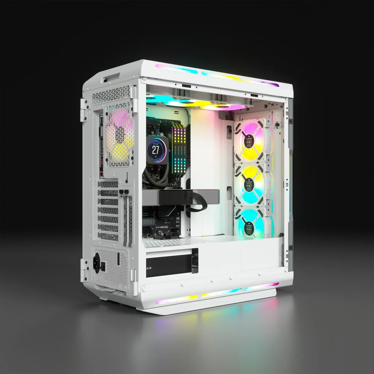 5000T RGB White Tempered Glass Mid-Tower; 2x 3.5'' |  4x 2.5'' Drive Bays; Up to 360mm Radiator compatible; 4x 120mm fan incl - image 11