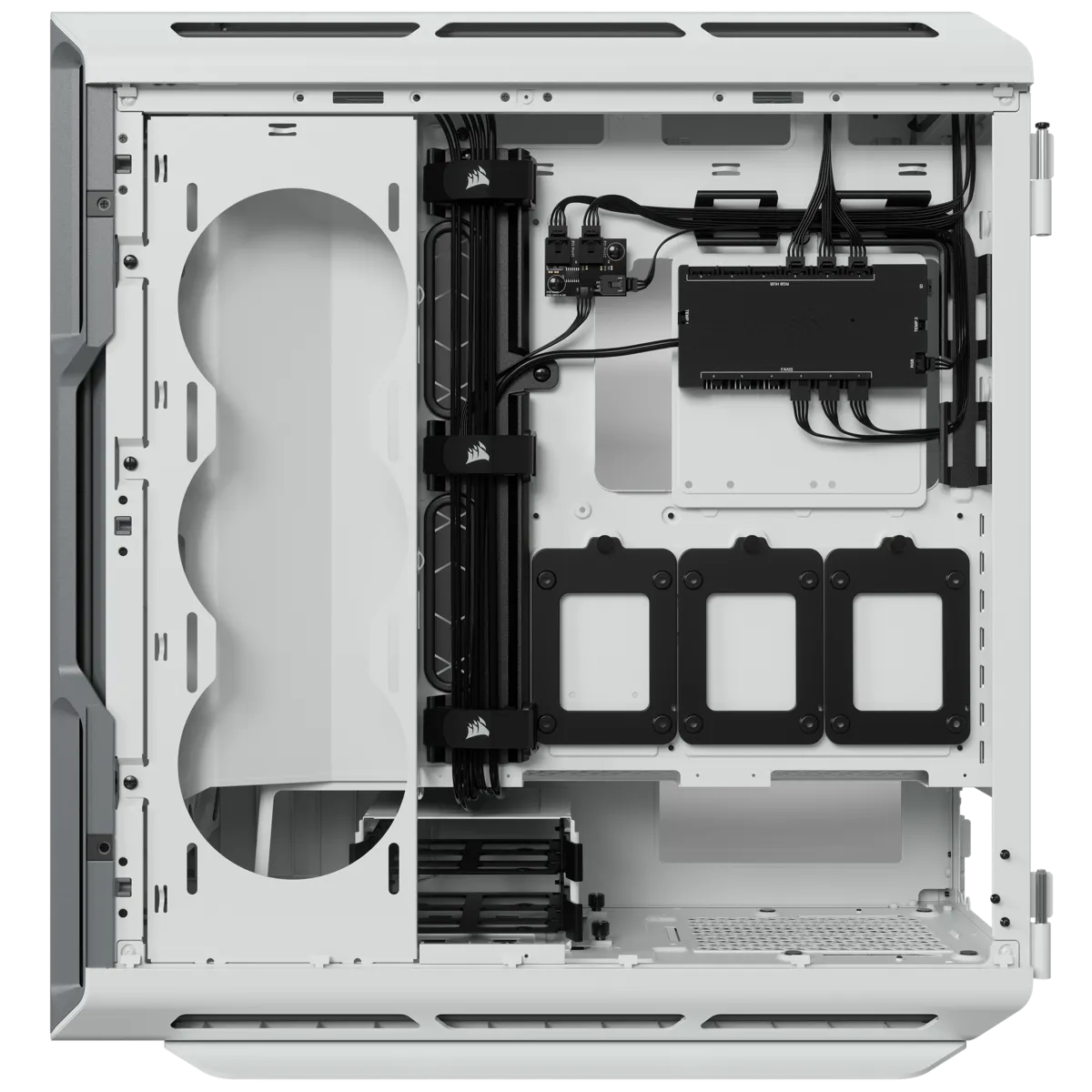 5000T RGB White Tempered Glass Mid-Tower; 2x 3.5'' |  4x 2.5'' Drive Bays; Up to 360mm Radiator compatible; 4x 120mm fan incl - image 26