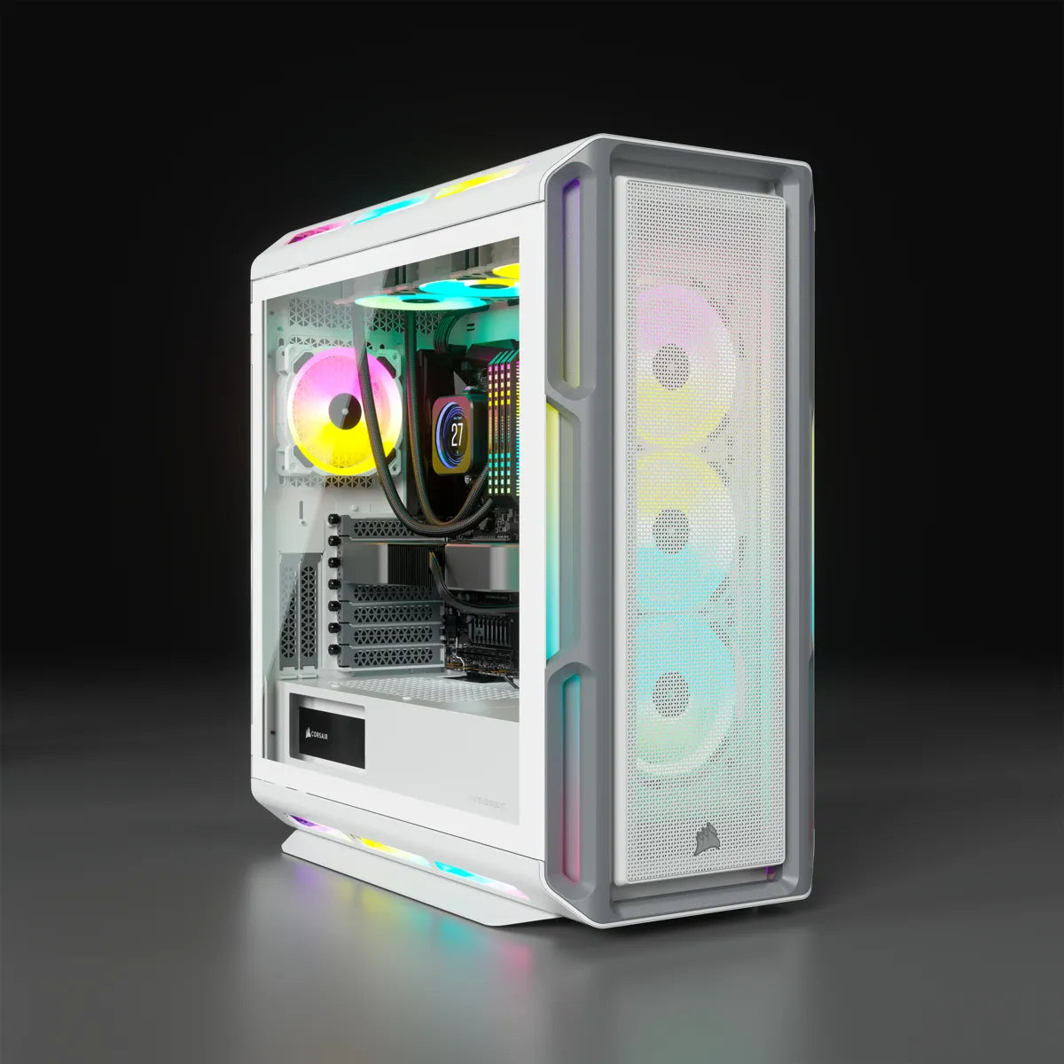 5000T RGB White Tempered Glass Mid-Tower; 2x 3.5'' |  4x 2.5'' Drive Bays; Up to 360mm Radiator compatible; 4x 120mm fan incl - image 31