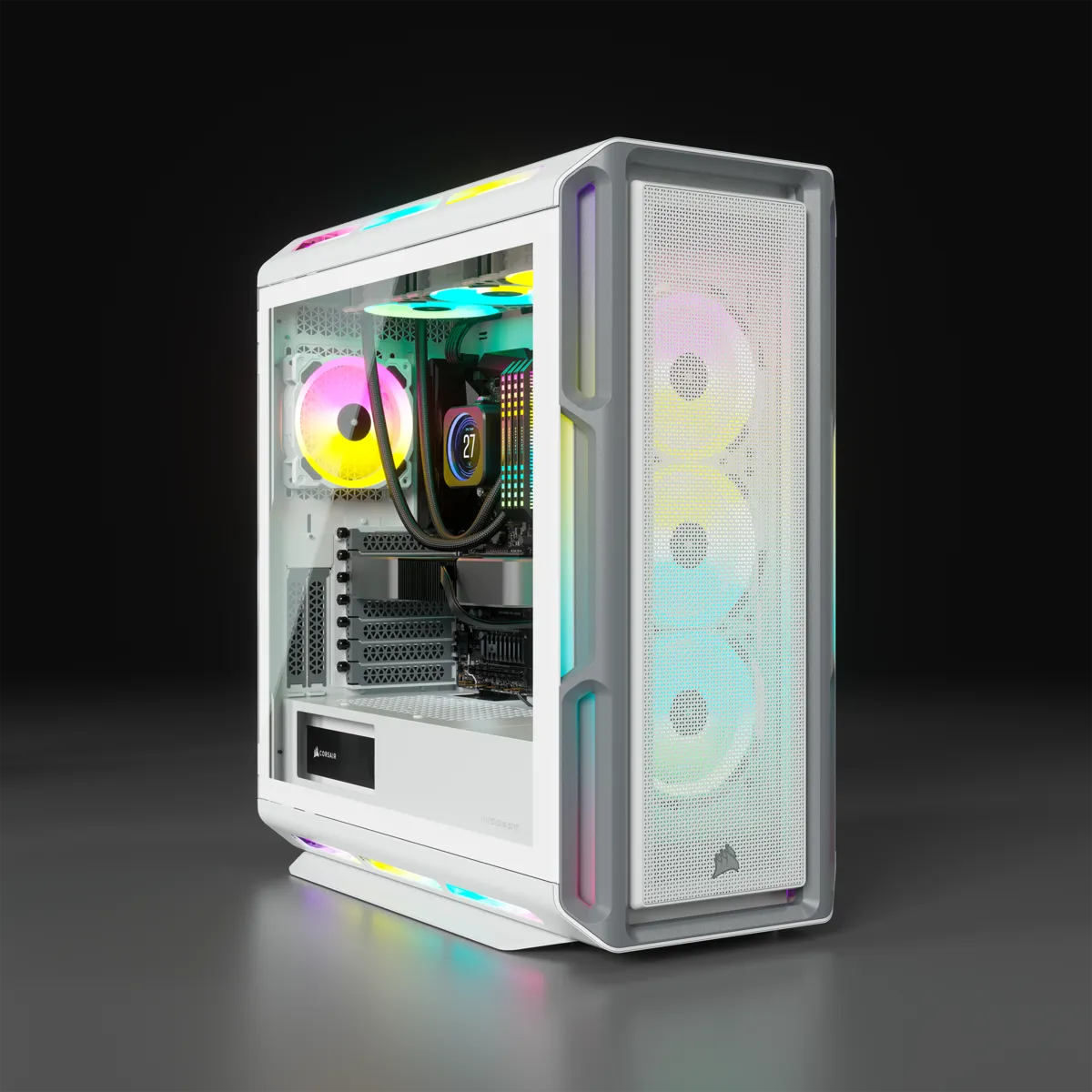 5000T RGB White Tempered Glass Mid-Tower; 2x 3.5'' |  4x 2.5'' Drive Bays; Up to 360mm Radiator compatible; 4x 120mm fan incl - image 32