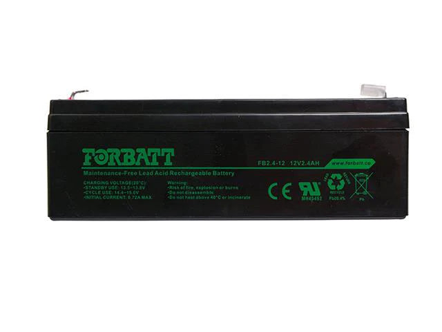 12V2.4AH Rechargeable Battery L=178 W=35 H=61mm F1 Terminal 4.8mm 0.88Kg