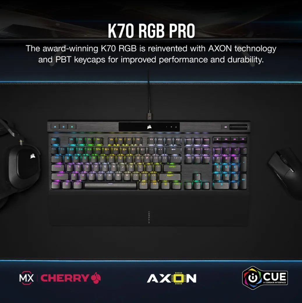 Corsair K70 RGB PRO Mechanical Gaming Keyboard - CHERRY MX SPEED Silver Keyswitches - Black - image 24