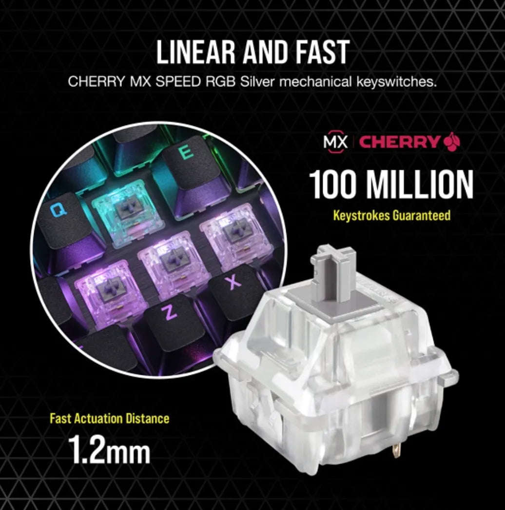 Corsair K70 RGB PRO Mechanical Gaming Keyboard - CHERRY MX SPEED Silver Keyswitches - Black - image 30