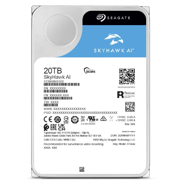 Seagate Skyhawk AI ST24000VE002 24TB 3.5'' HDD Surveillance Drives; SATA 6GB/s Interface; 256MB Cache; RPM: 7200; 512e; 5 Year l - image 4