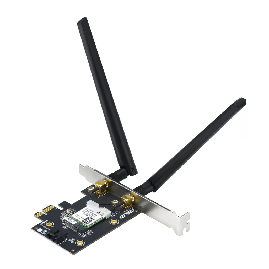 ASUS PCE-AXE5400, Internal, Wired, PCI Express, WLAN, Wi-Fi 6E (802.11ax), 2402 Mbit/s