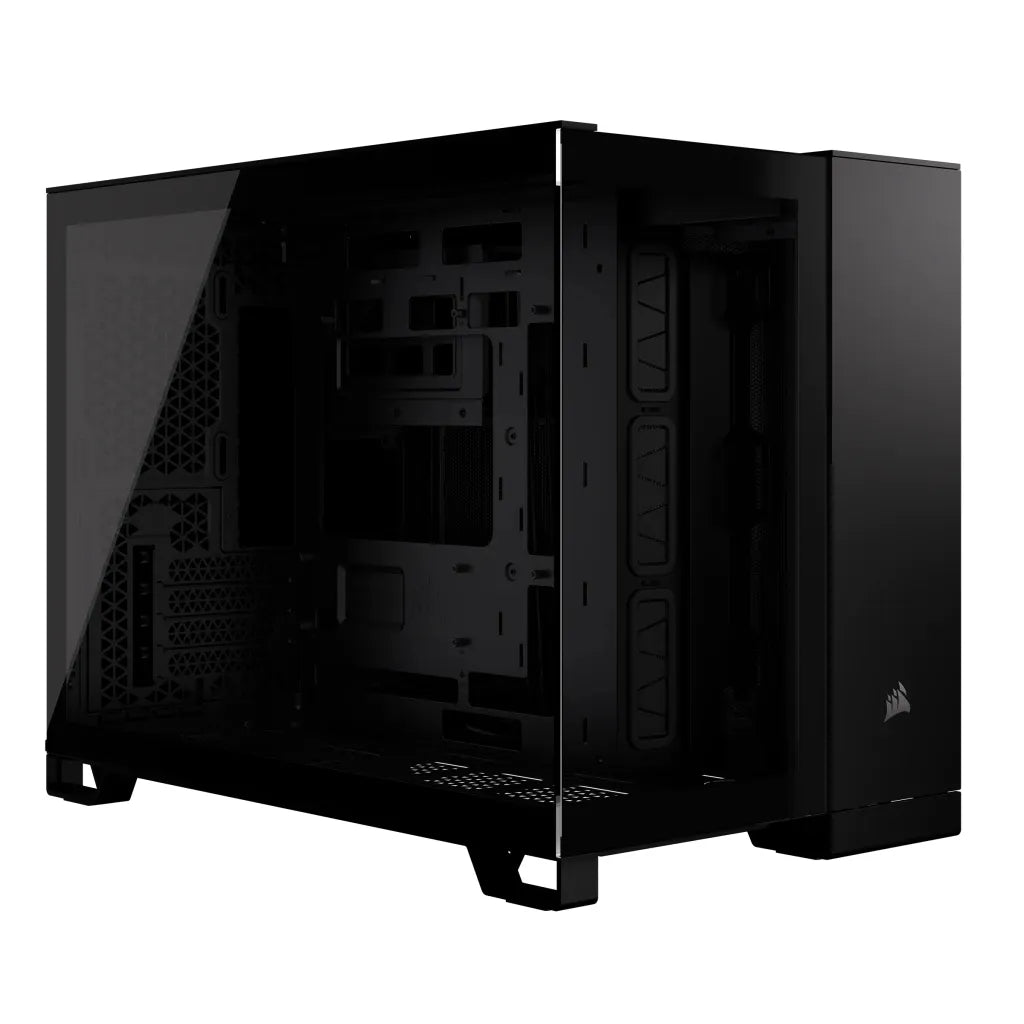 2500D Airflow Black Mid-Tower Dual Chamber PC Case; 2x 3.5'' |  2x 2.5'' Drive Bays; Up to 360mm Radiator compatible - image 22