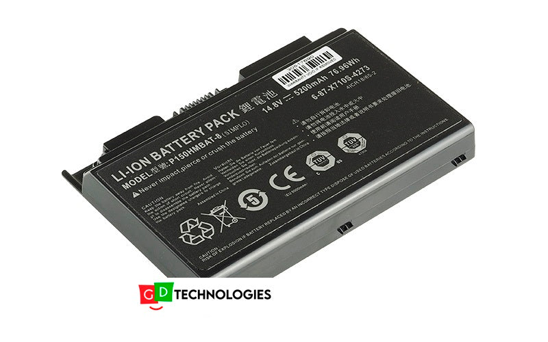 MECER CLEVO P170HM 14.8V 5200MAH/77WH REPLACEMENT BATTERY
