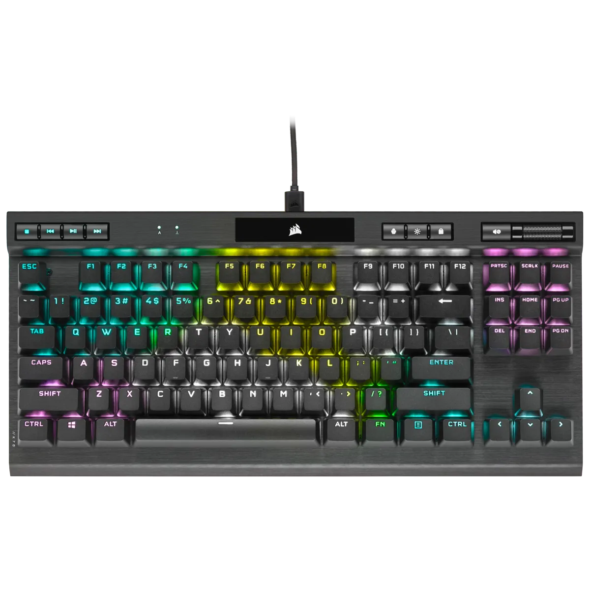 Corsair K70 RGB TKL Optical-Mechanical Gaming Keyboard; Backlit RGB LED; CORSAIR OPX Keyswitches; Black - image 4