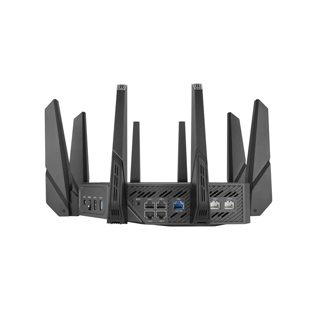 Asus ROG Rapture GT-AXE16000 quad-band WiFi 6E gaming router;dual 10G ports; 2.5G WAN port; dual WAN; AiMesh support