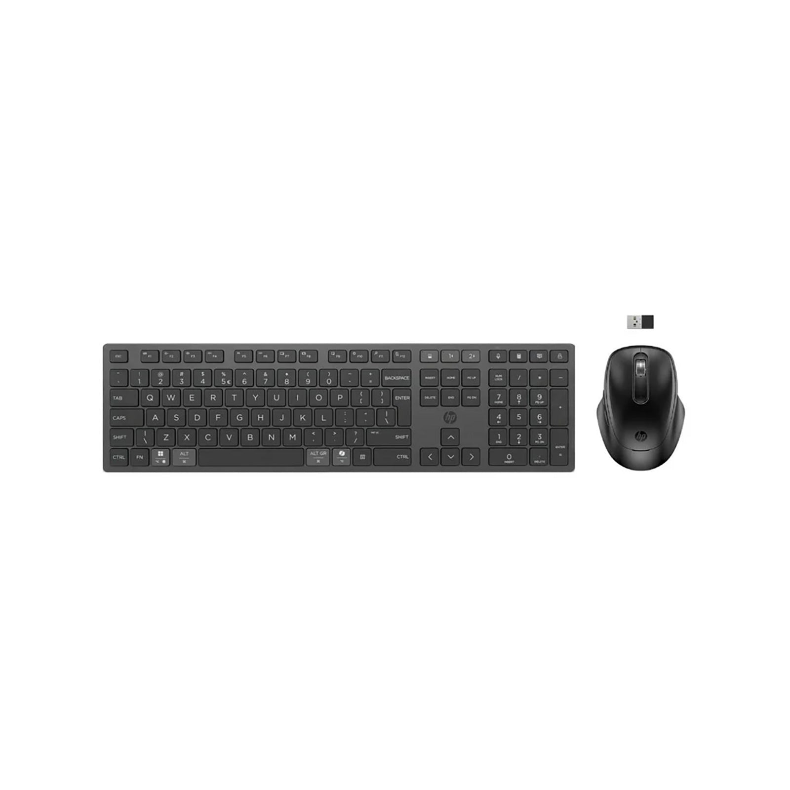 HP 725 Multi-Device Rechargeable Wireless Keyboard and Mouse Combo - Black