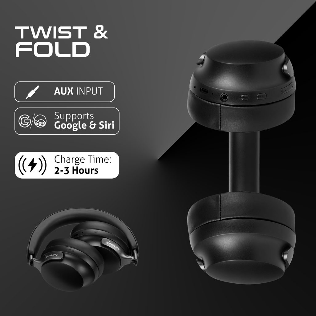 Amplify Chorus 3 Bluetooth Wireless Headphones - Black