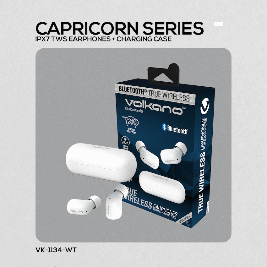Volkano Capricorn Series IPX7 TWS Earphones with Charging Case - image 9