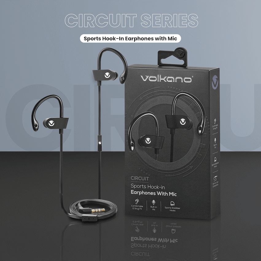 Volkano Circuit Series Sports Hook-In Earphones with Mic - image 9