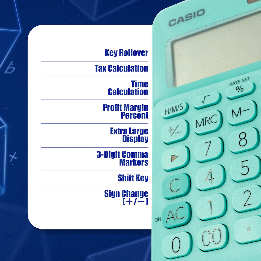 Casio MS-20UC - Desktop calculator 12 Digit - Green - image 9