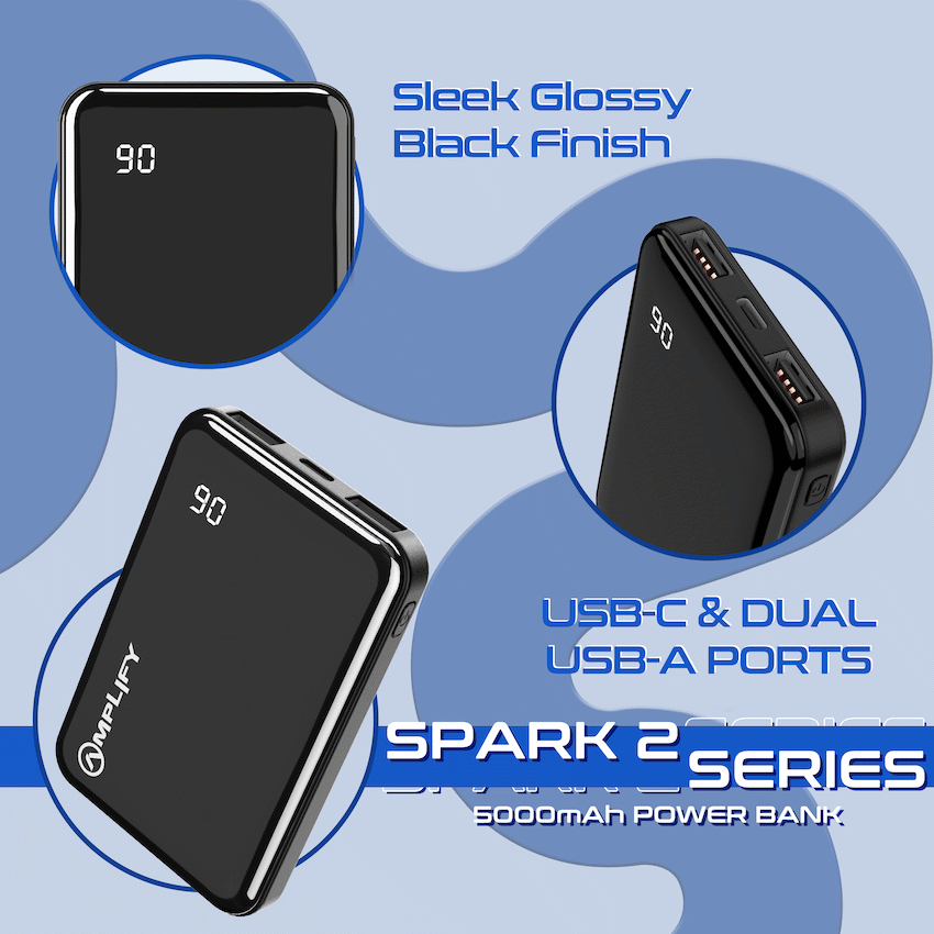 Amplify Spark 2 Series 5000 mAh Power Bank - Black - image 9