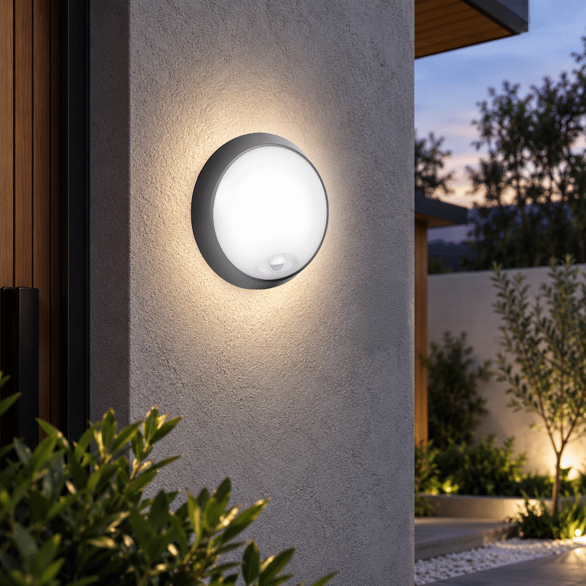 Ellies Spectra Series - AC 15W  Round LED Bulkhead with 3CCT and Sensor -BK - image 9