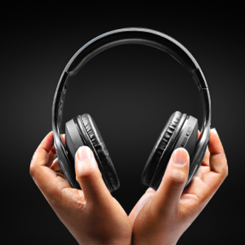 Volkano Phonic Series Bluetooth full size headphones - black