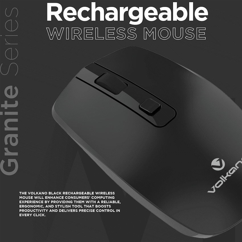 Volkano Granite Series Rechargeable Wireless Mouse - Black - image 9