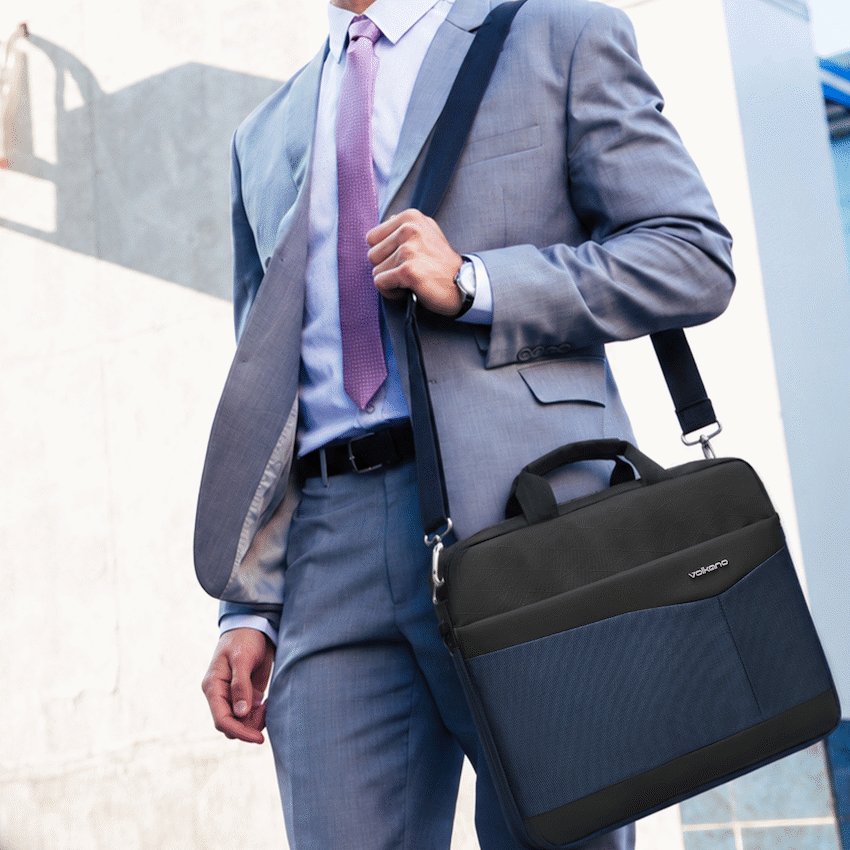 Volkano Seismic 15.6" Laptop Shoulder Bag Blk/Nvy - image 9