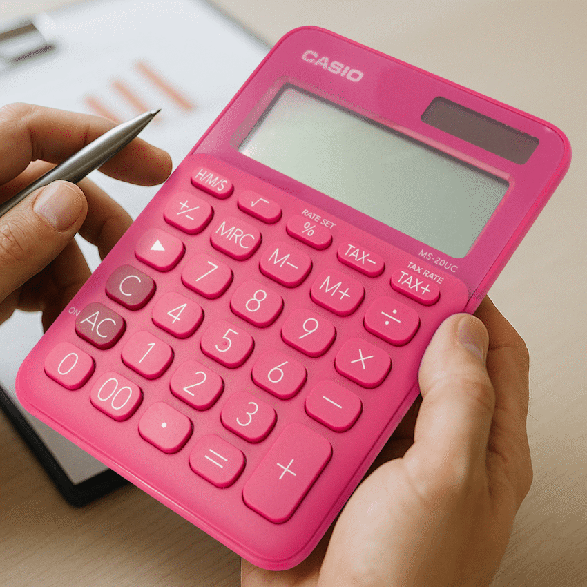 Casio MS-20UC - Desktop calculator 12 Digit - Red - image 9