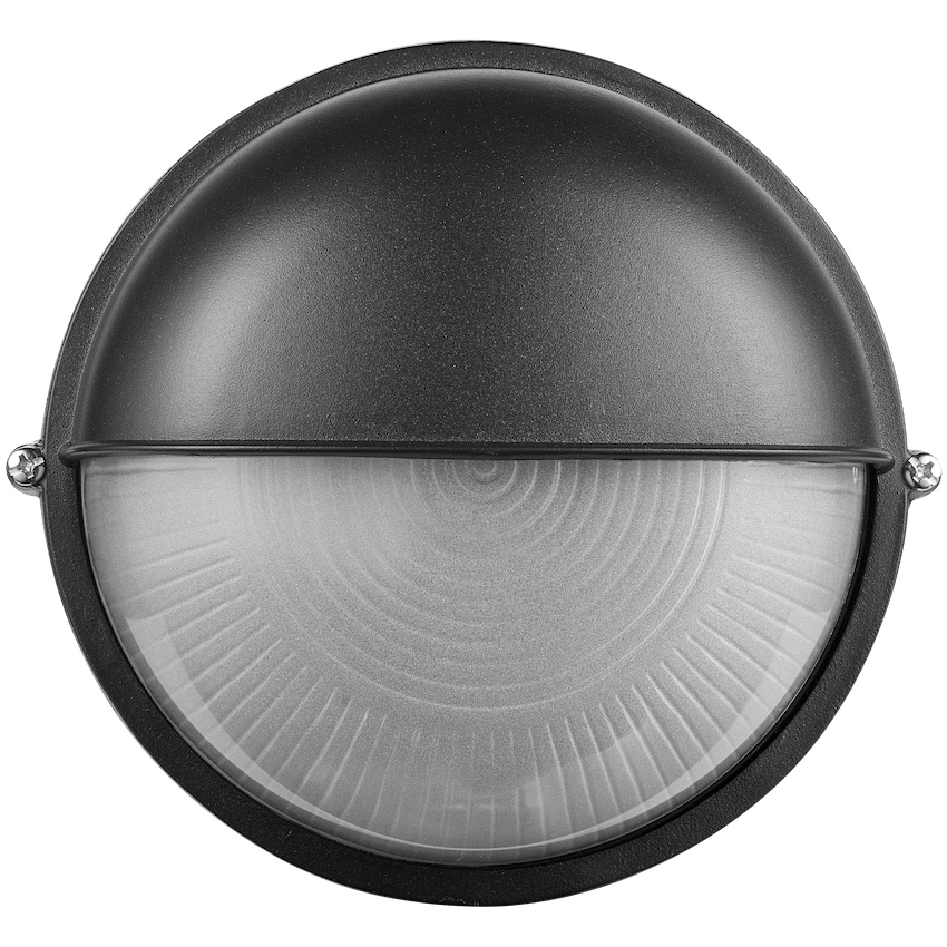 Ellies Arc Series - Large AC Round Bulkhead - Aluminium + Glass - E27 Base -BK - image 9