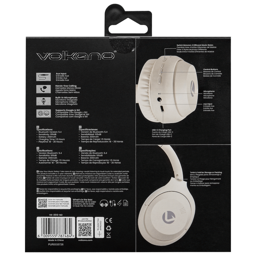 Volkano Cosmic 2 Series Bluetooth Headphone - Nude - image 9