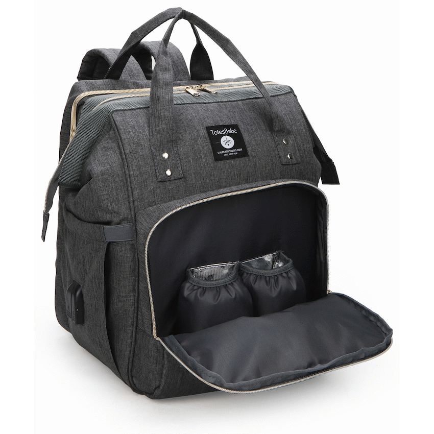 Totes Babe Alma Convertible Diaper Backpack - Dark Grey - image 9