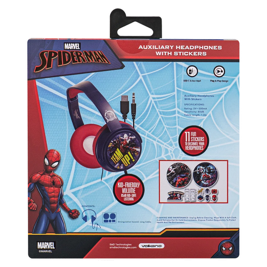 Marvel Spider-Man Wired Headphones with Stickers - image 9