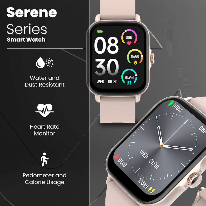 Volkano Active Tech Serene series Watch with heart rate monitor - Gold - image 9