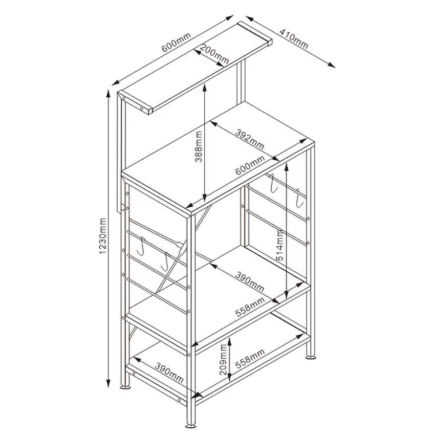Everfurn Boston Kitchen Unit/Rack - image 9