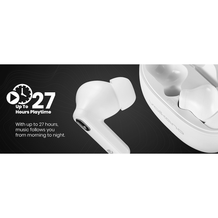 Volkano Pulse Series True Wireless Earphones with Charging Case - White - image 9