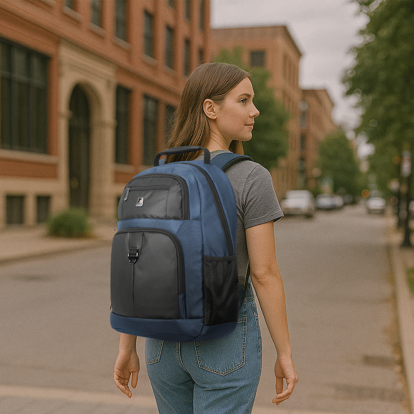 Volkano Franklin 15.6" Laptop Backpack - Navy/Black - image 9