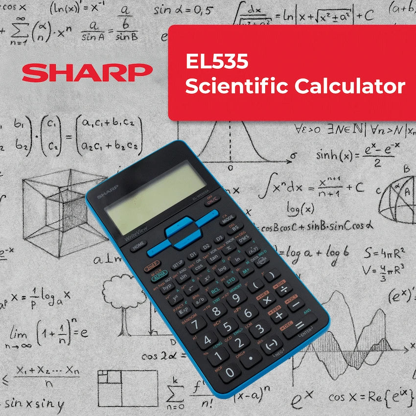 Sharp EL535 Scientific Calculator - 422 Functions- Blue - image 9