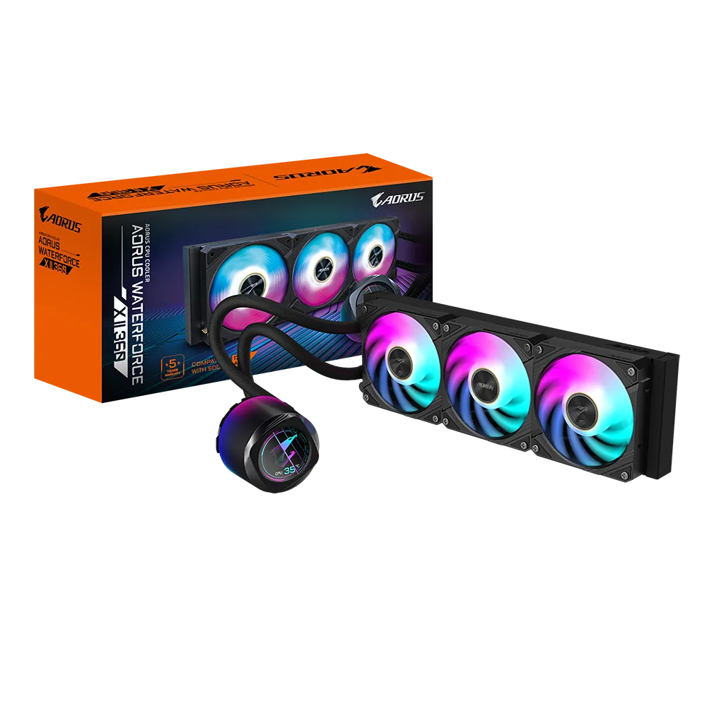 GIGABYTE AORUS WATERFORCE X II 360 360mm cooler; Intel 115x;1200;1700;1851 / AMD TR4; AM5; AM4; sTR5 - image 3