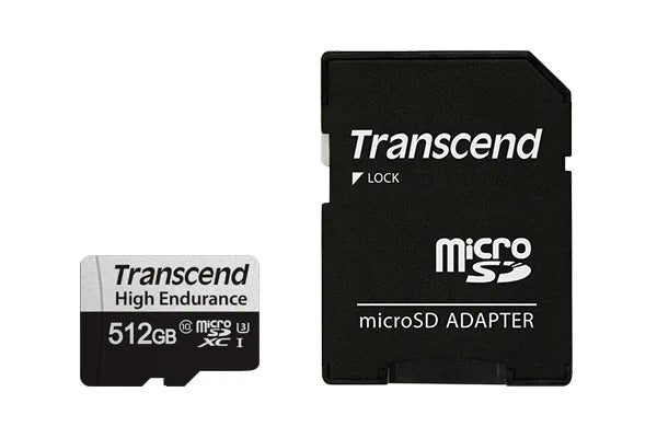 TRANSCEND 350V 512GB HIGH ENDURANCE MICRO SD UHS-I  U3 CLASS10 - READ 100 MB/S - WRITE 60MB/S - WITH SD ADPTOR - image 5