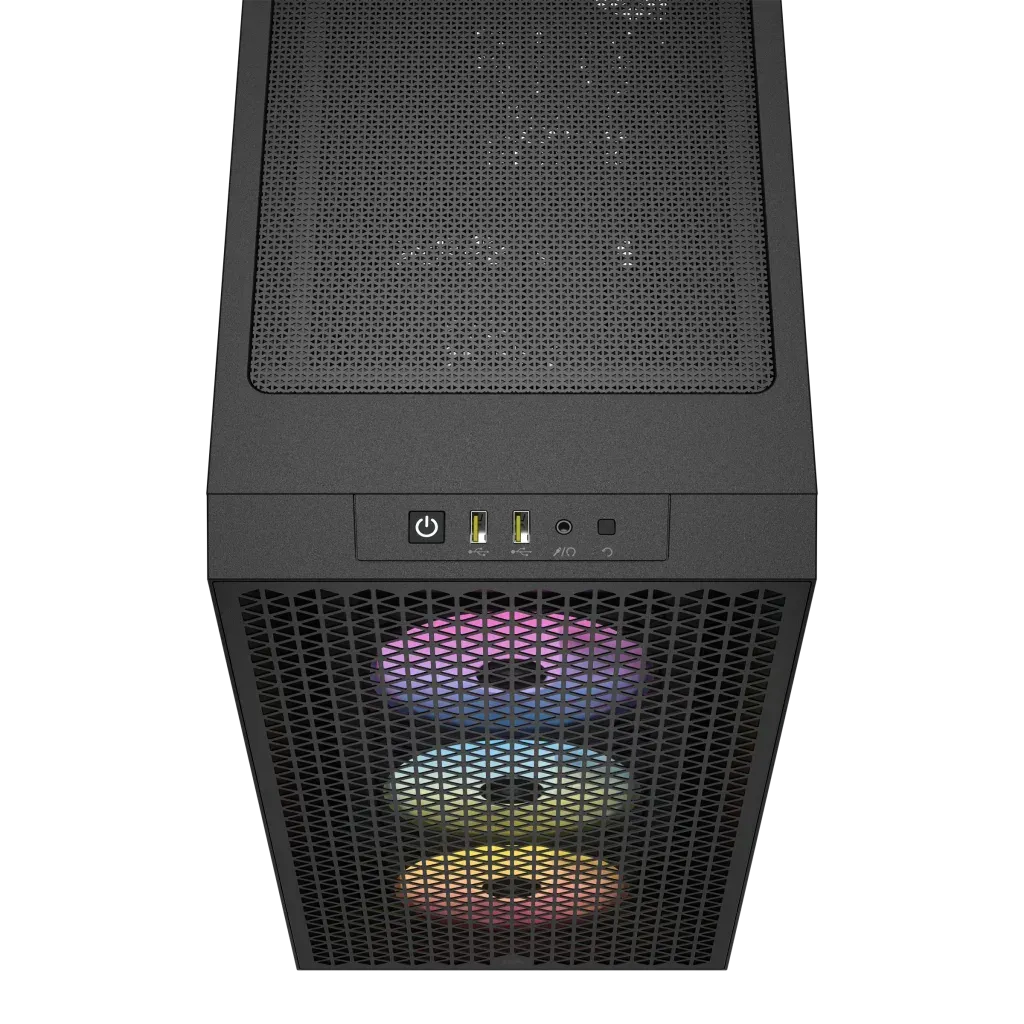 3000D RGB AIRFLOW Black Mid-Tower PC Case; 2x 3.5'' |  2x 2.5'' Drive Bays; Up to 360mm Radiator compatible; 3x 120mm fan incl - image 12