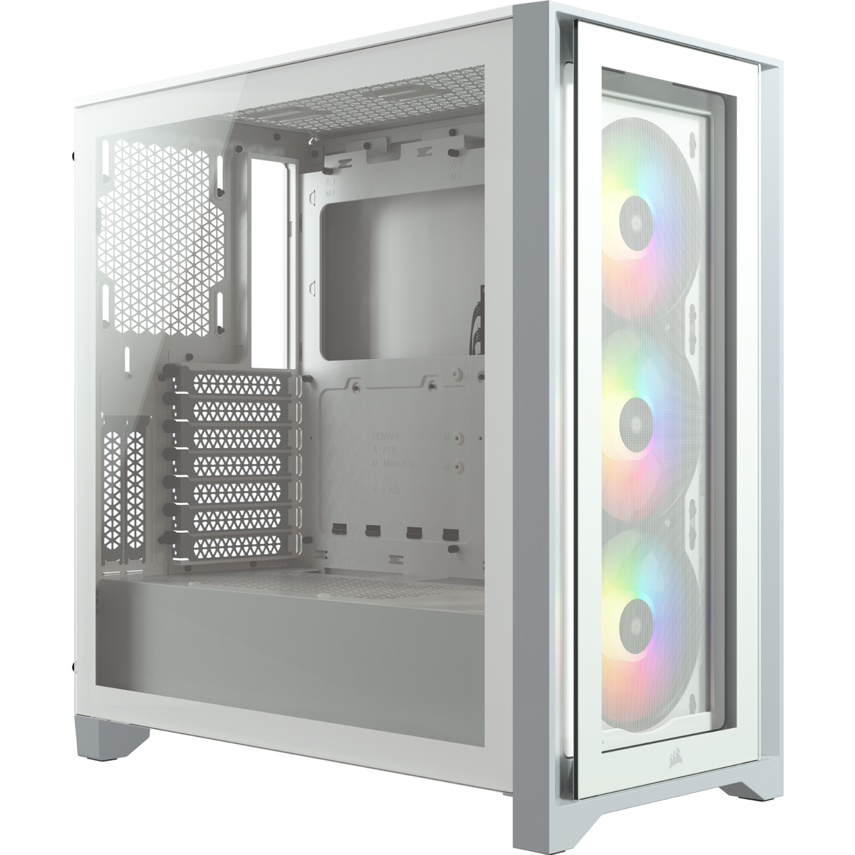 iCUE 4000X RGB Tempered Glass Mid-Tower; White