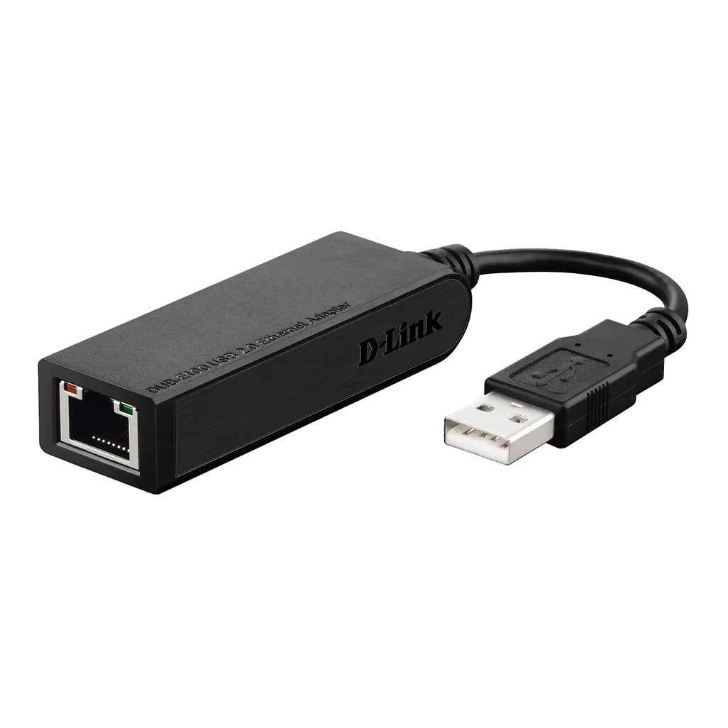 D-Link DUB-E100, Wired, USB, Ethernet, 100 Mbit/s, Black