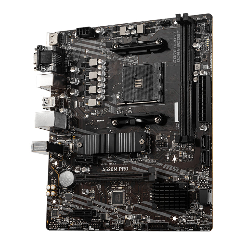 MSI A520M-PRO AMD AM4 MATX Gaming Motherboard - image 3