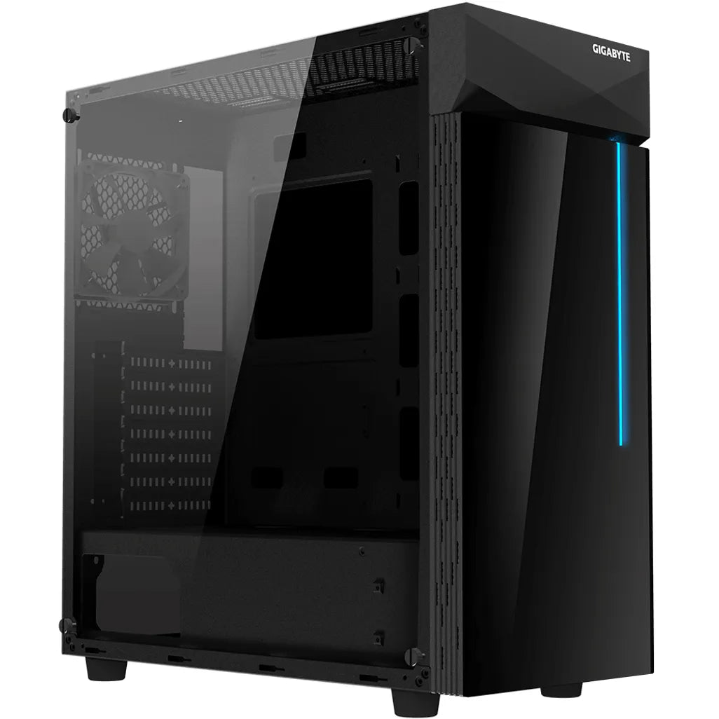 Gigabyte C200, Midi Tower, PC, Glass, Plastic, Steel, Black, ATX, micro ATX, Mini-ITX, 16.5 cm