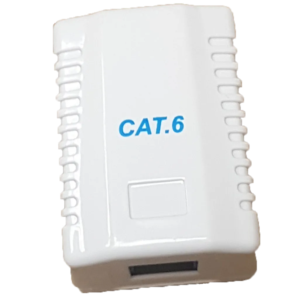RCT CAT6 SINGLE PORT WALL BOX