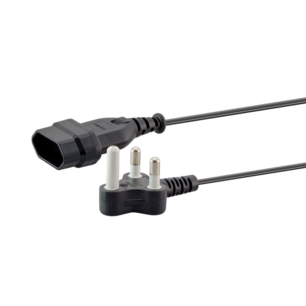 1M NORMAL PLUG TO 2-PIN EURO SOCKET