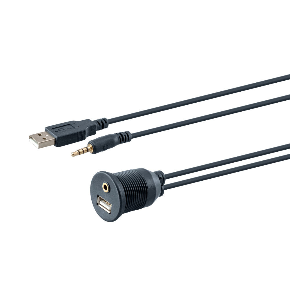 LINKQNET AUDIO-OUT PLUS MIC-IN WITH USB - PANEL MOUNTED CONNECTOR
