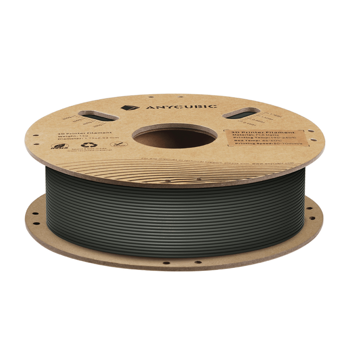 Anycubic PLA Matte Filament 1kg - Black – image 2