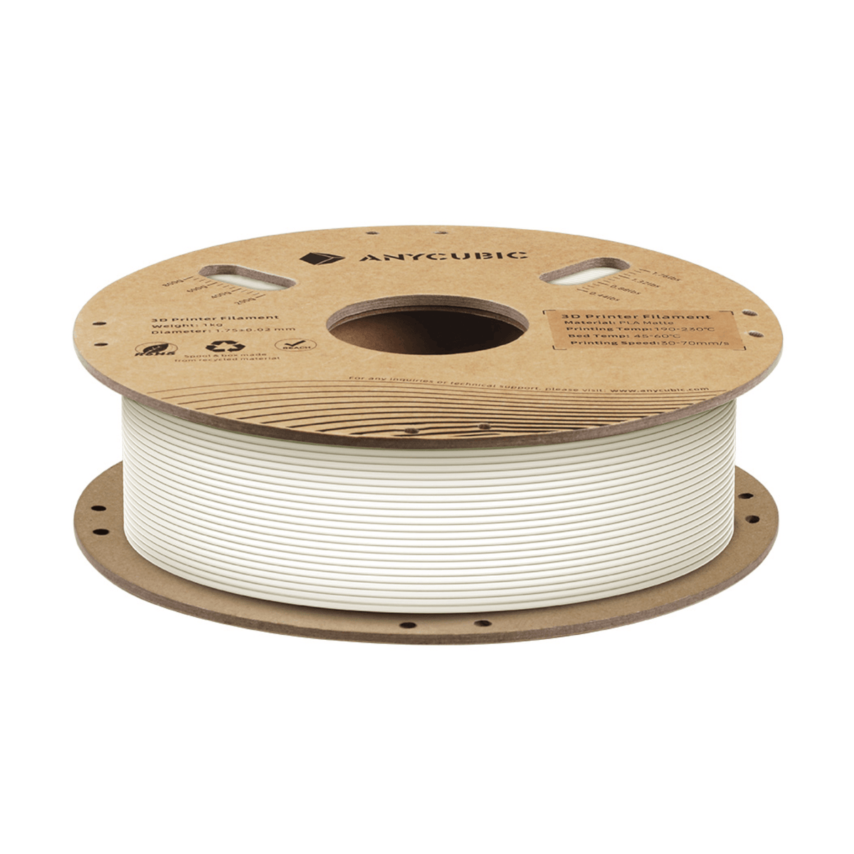 Anycubic PLA Matte Filament 1kg - White – image 2