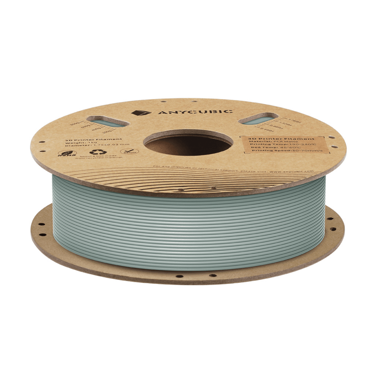 Anycubic PLA Matte Filament 1kg - Nardo Grey – image 2