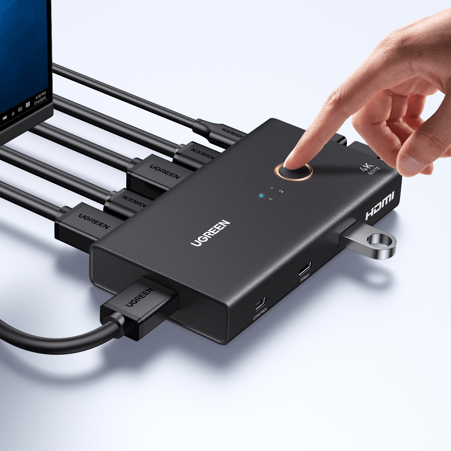 UGreen HDMI 2.0 KVM Switch 2-In-1 Out – image 4