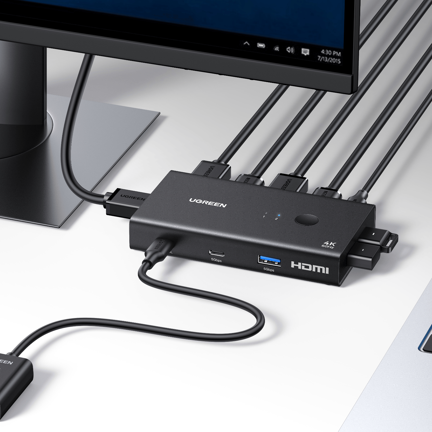 UGreen HDMI 2.0 KVM Switch 2-In-1 Out – image 5